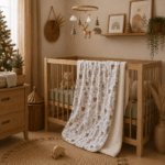Grandes Suenos χειμερινή κουβέρτα polar fleece Winter Animals 75x100cm
