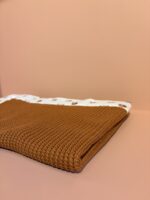 Grandes Suenos βαμβακερή πλεκτή κουβέρτα Rainbows - Κανελί 75x100cm - Image 3