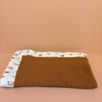 Grandes Suenos βαμβακερή πλεκτή κουβέρτα Rainbows - Κανελί 75x100cm - Image 5