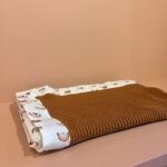 Grandes Suenos βαμβακερή πλεκτή κουβέρτα Rainbows - Κανελί 75x100cm - Image 6