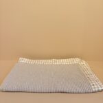 Grandes Suenos βαμβακερή πλεκτή κουβέρτα Καρό Καρδιές - Dusty Pink 75x100cm - Image 2