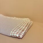 Grandes Suenos βαμβακερή πλεκτή κουβέρτα Καρό Καρδιές - Dusty Pink 75x100cm