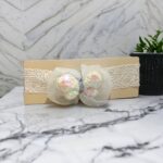 Grandes Suenos - Κορδέλα μαλλιών Glitter White bow