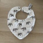 Grandes Suenos - Βαμβακερή Σαλιάρα Elephants (muslin)