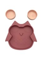 Dodo'sLand: Ozzy the Owl Pink Me Up- Πιάτο σιλικόνης με βεντούζα και αποσπώμενα χωρίσματα - Image 3