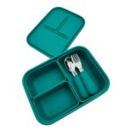 Dodo'sLand: Smart Bento Box – Φαγητοδοχείο Σιλικόνης με 3 Αποσπώμενα Χωρίσματα – Confetti -860ml Vivid Green - Image 2