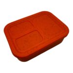 Dodo'sLand: Smart Bento Box – Φαγητοδοχείο Σιλικόνης με 3 Αποσπώμενα Χωρίσματα – Confetti -860ml Vivid Orange - Image 3