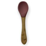 Dodo'sLand: Εκπαιδευτικό κουτάλι εκμάθησης από σιλικόνη & bamboo Dusty Rose