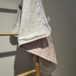 Grandes Suenos Μπουρνούζι Κάπα Bamboo Καρό Καρδιές 85x85cm - Image 3