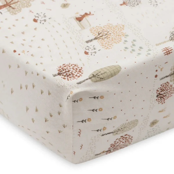 Jollein: Fitted Sheet - Jersey - Tiny Park σεντόνι κούνιας 70x140cm