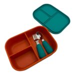 Dodo'sLand: Peck ‘n Pack Bento Box – Φαγητοδοχείο Σιλικόνης με 3 Χωρίσματα – Confetti Orange Mix -800ml - Image 2