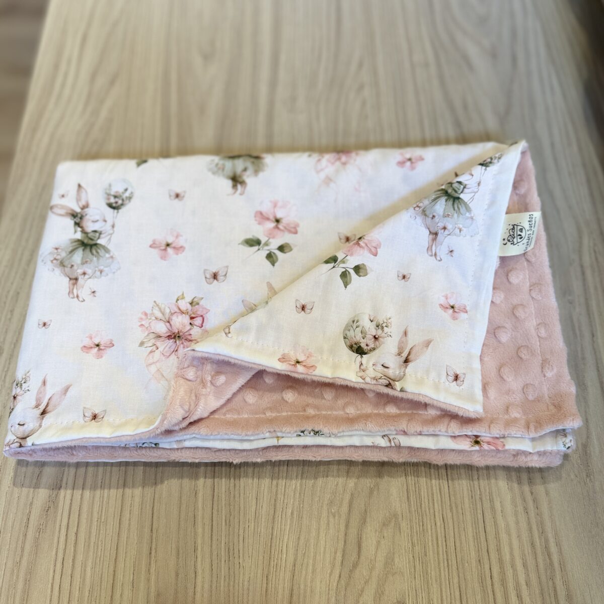 Grandes Suenos Χειμερινή Κουβέρτα Minky simple - Κουνελάκια 75x100cm - Image 1