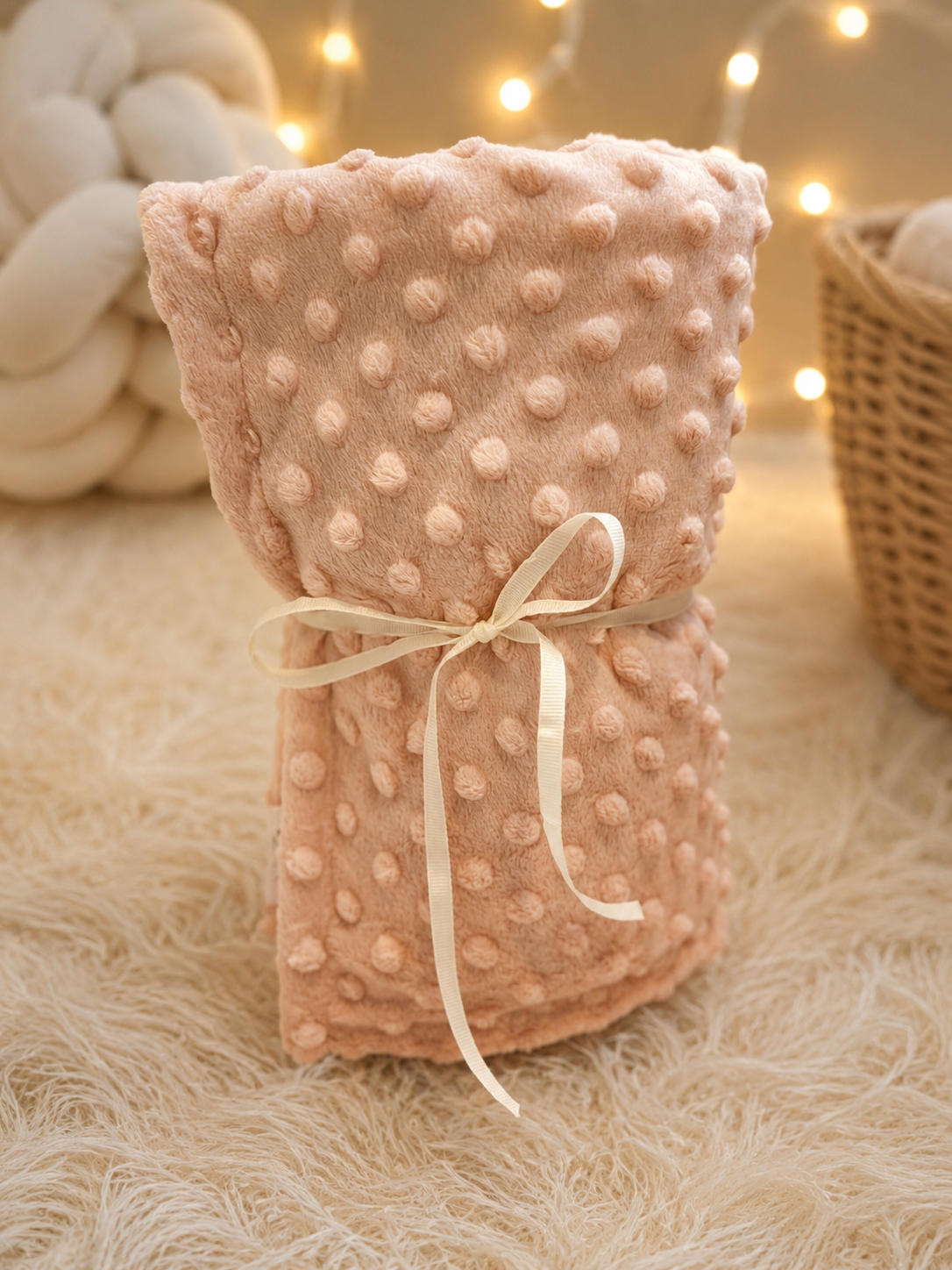 acc3cee0-5659-4d39-bce1-8d46d240933a Grandes Suenos Χειμερινή Κουβέρτα Minky simple - Baby Pink 75x100cm - Image 1