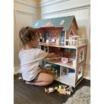 A-Play: Ξύλινο κουκλόσπιτο με 3 ορόφους και 28 αξεσουάρ - Image 4