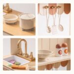 MySunshine: Ξύλινη παιδική κουζίνα με κατσαρολικά Cream - Image 4