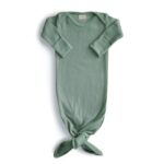 Mushie Ribbed Knotted Baby Gown Ολόσωμο Φορμάκι - Roman Green