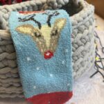 Grandes Suenos - Χριστουγεννιάτικες Παιδικές Κάλτσες Γαλάζιο Ταρανδάκι