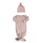 Mushie Ribbed Baby Beanie Σκουφάκι Παιδικό - Blush - Image 2