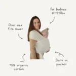 Mushie Baby Carrier Wrap Υφασμάτινος Μάρσιπος - Cedar - Image 5
