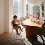 Mushie Splat Mat Αδιάβροχο χαλί φαγητού - Rainbows - Image 3