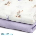 Kiokids Μουσελίνα Bamboo Lavender Bunny 120x120cm. - Image 4