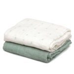 Kiokids Μουσελίνα Bamboo Petit Mint 120x120cm - Image 3