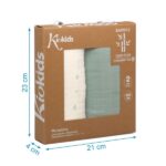 Kiokids Μουσελίνα Bamboo Petit Mint 120x120cm - Image 5