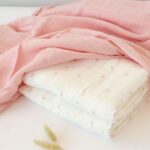 Kiokids Μουσελίνα Bamboo Petit Pink 120x120cm. 2τμχ. - Image 2