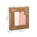 Kiokids Μουσελίνα Bamboo Petit Pink 120x120cm. 2τμχ. - Image 5