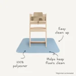 Mushie Splat Mat Αδιάβροχο χαλί φαγητού - Rainbows - Image 4