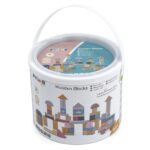 Viga Ξύλινα 60 τουβλάκια Παλ Χρώματα σε κουβαδάκι - Image 3