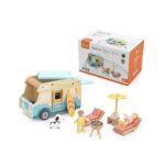 Viga ξύλινο τροχόσπιτο κάμπινγκ με αξεσουάρ και φιγούρες