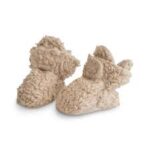 Mushie Cozy Baby Booties Παπουτσάκια Αγκαλιάς - Oatmeal - age 6-9 Months - Image 4