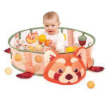 Ludi 3σε1 βρεφικό γυμναστήριο δραστηριοτήτων-μπαλοπισίνα με 30 μπαλάκια κόκκινο 'Πάντα' - Image 4