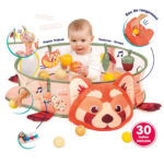 Ludi 3σε1 βρεφικό γυμναστήριο δραστηριοτήτων-μπαλοπισίνα με 30 μπαλάκια κόκκινο 'Πάντα' - Image 5