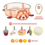 Ludi 3σε1 βρεφικό γυμναστήριο δραστηριοτήτων-μπαλοπισίνα με 30 μπαλάκια κόκκινο 'Πάντα' - Image 6