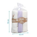 Kiokids: Πανάκια Μουσελίνα Bamboo Lavender Bunny 70x70εκ. Σετ 3τμχ - Image 3