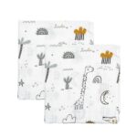 Bimbidreams Πάνες Αγκαλιάς Μουσελίνα σετ 2τμχ.Jungle 60x60cm.