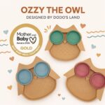 Dodo'sLand: Ozzy the Owl – Dusty Blue- Πιάτο σιλικόνης με βεντούζα και αποσπώμενα χωρίσματα - Image 2