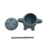 Dodo'sLand: Chester The Cat II- Εκπαιδευτικό ποτηράκι σιλικόνης με στεγανό καπάκι & καλαμάκι Dusty Blue - Image 2