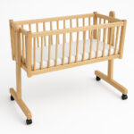 Λίκνο Μασίφ Λεύκης Πλάτων Beboulino Φυσικό Ξύλο