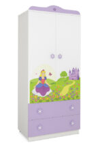 Ντουλάπα Χιονάτη Beboulino Λευκό Λιλά