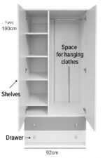 Ντουλάπα Χιονάτη Beboulino Λευκό Λιλά - Image 2