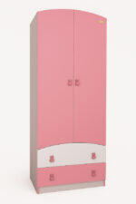 Ντουλάπα Δίφυλλη Premium Beboulino White Pink