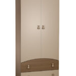 Ντουλάπα Δίφυλλη Premium Beboulino Σημύδα-Κρεμ