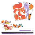 Djeco κατασκευή λεπτής κινητικότητας με κλωστή και χάντρες “Ζωάκια“ - Image 3