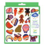 Djeco 60 Αυτοκόλλητα από τσόχα “Αστείες φιγούρες“