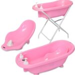Μπανάκι Βρεφικό με Βάση και Θερμόμετρο 88cm Lorelli Pink 10130820003
