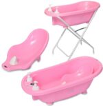 Μπανάκι Βρεφικό με Βάση και Θερμόμετρο 88cm Lorelli Pink 10130820003