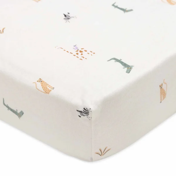 Jollein: Fitted Sheet - Jersey - Jungle Jambo σεντόνι κούνιας 70x140cm
